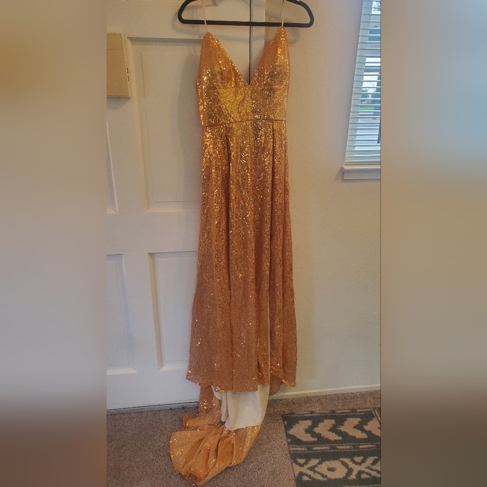 Gold Sequin Gown
